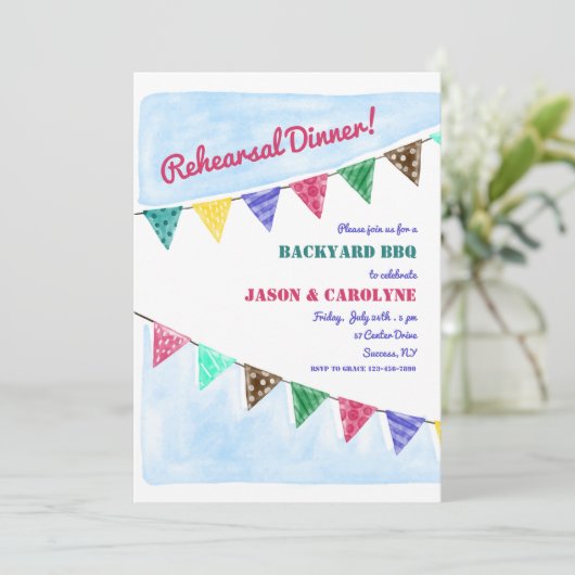 Invitation des drapeaux de fête (Debout devant)