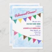 Invitation des drapeaux de fête (Devant / Derrière)