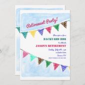 Invitation des drapeaux de fête (Devant / Derrière)