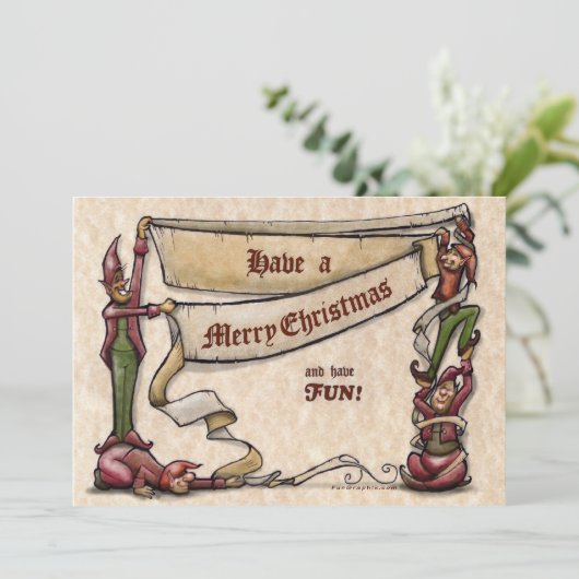 Invitation des elfes de Noël (Debout devant)