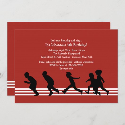 Invitation des enfants (Devant / Derrière)