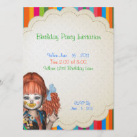 Invitation des enfants clowns à la fête d'annivers