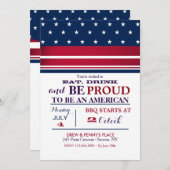 Invitation des étoiles américaines (Devant / Derrière)