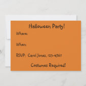 Invitation des Fantômes d'Halloween (Dos)