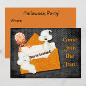 Invitation des Fantômes d'Halloween (Devant / Derrière)