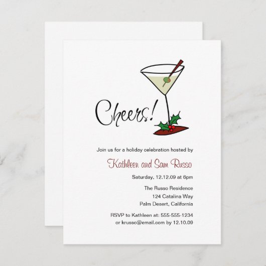 Invitation des Fêtes (Devant / Derrière)