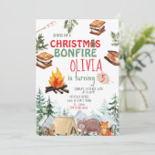 Invitation des Fêtes de Noël Woodland (Debout devant)