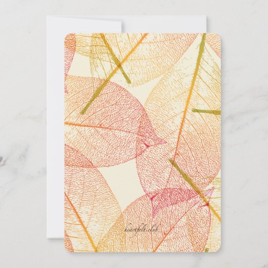 Invitation des feuilles d'automne (Dos)