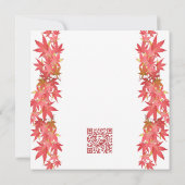 Invitation des Feuilles de l'érable à l'automne (Dos)