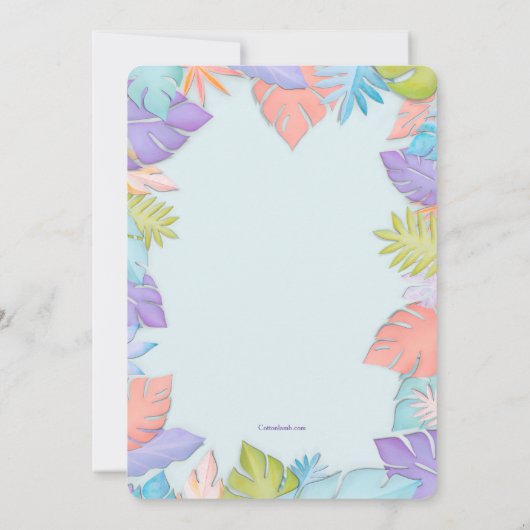 Invitation des feuilles d'été (Dos)