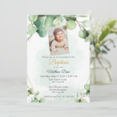 Invitation des feuilles verts de l'Eucalyptus (Debout devant)