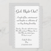 Invitation Des Filles Chic Grises À La Soirée (Devant / Derrière)
