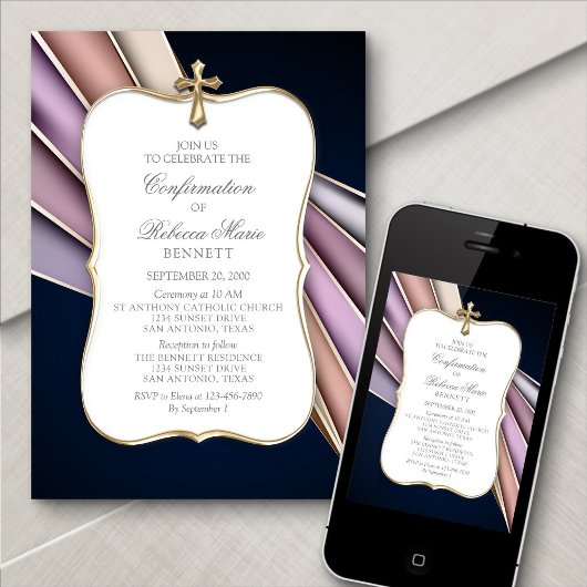 Invitation des filles de confirmation