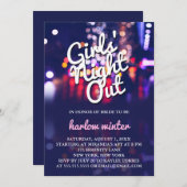 Invitation Des filles de la nuit partie de Bachelorette (Devant / Derrière)