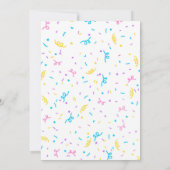 Invitation des filles de terrain de jeu rose (Dos)