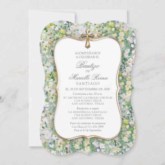 Invitation des filles du baptême espagnol (Devant)