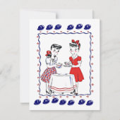 Invitation Des Filles Rétro Accueillant Une Fête De Thé Invit (Devant)