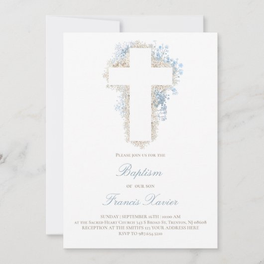 Invitation des fleurs à l'haleine de bébé délicates traversen (Devant)