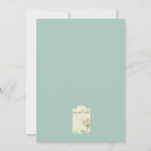 Invitation des fleurs d'aquarelle (Dos)