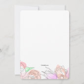 Invitation des fleurs d'aquarelle (Dos)