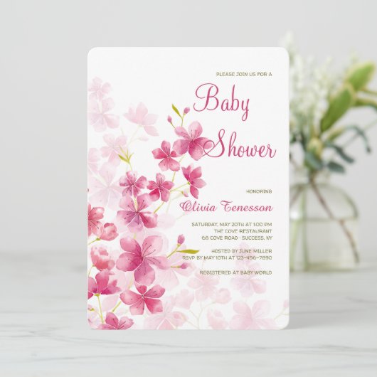 Invitation des fleurs d'aquarelle (Debout devant)