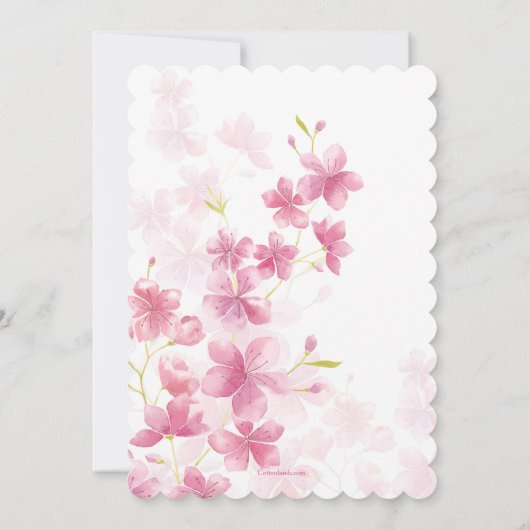 Invitation des fleurs d'aquarelle (Dos)