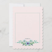 Invitation des fleurs d'aquarelle (Dos)