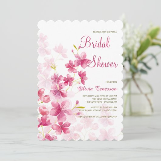 Invitation des fleurs d'aquarelle (Debout devant)