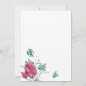 Invitation des fleurs d'aquarelle (Dos)