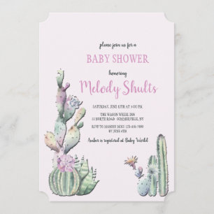 Invitation des fleurs de cactus