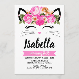 Invitation des fleurs de chats