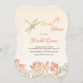 Invitation des fleurs de lotus et des libellules (Devant / Derrière)