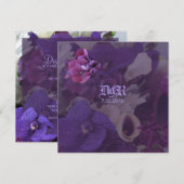 Invitation des fleurs de mariage impériales (Devant / Derrière)