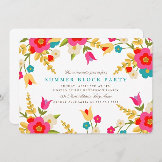 Invitation des Fleurs de Pays (Devant / Derrière)