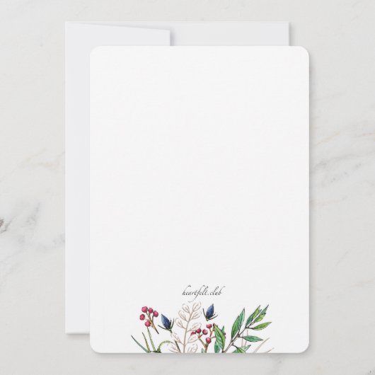 Invitation des fleurs de terrain (Dos)