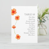 Invitation Des fleurs orange. Graphiques de sièges mariages s (Debout devant)