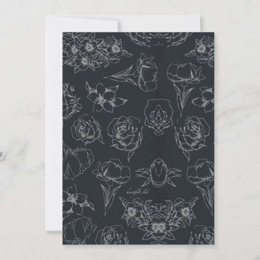 Invitation des fleurs réservées (Dos)