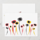 Invitation des fleurs rétro (Devant / Derrière)