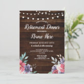 Invitation des Fleurs roses de bois retraitées (Debout devant)