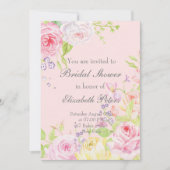 Invitation des fleurs Roses d'été (Devant)