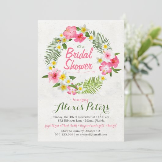 Invitation des fleurs tropicales (Debout devant)