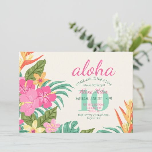 Invitation des fleurs tropicales (Debout devant)