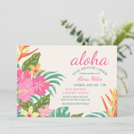 Invitation des fleurs tropicales (Debout devant)