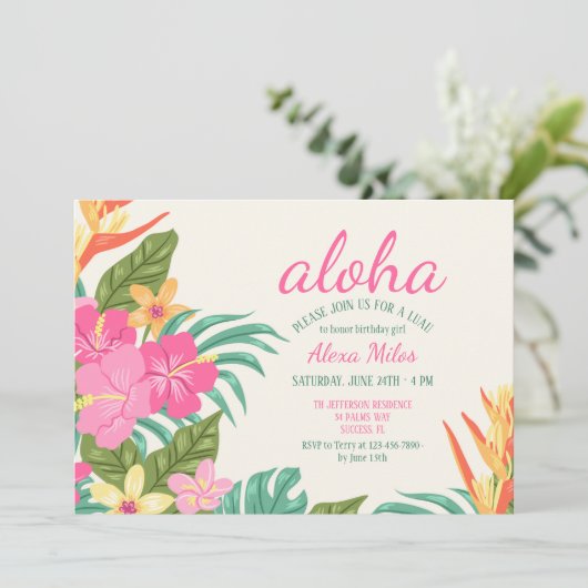 Invitation des fleurs tropicales (Debout devant)