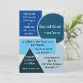 Invitation des formes bleues mod (Debout devant)