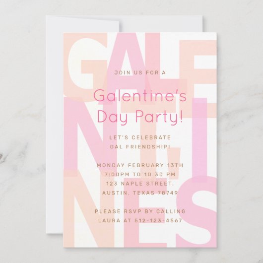 Invitation des Galentines (Devant)