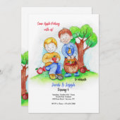 Invitation des garçons pour la cueillette de pomme (Devant / Derrière)