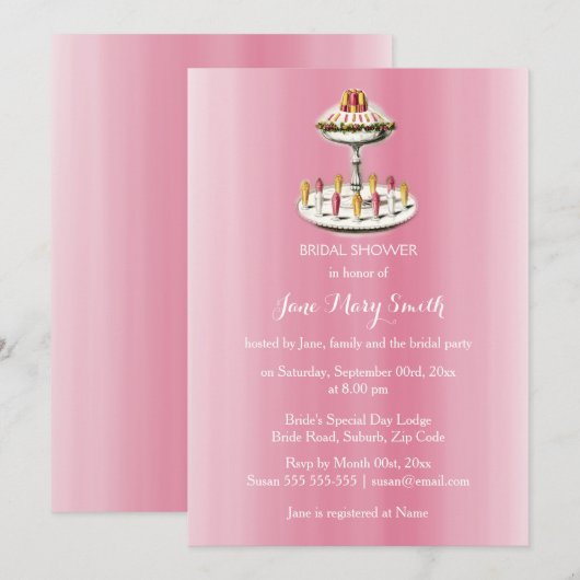 Invitation Des gâteaux à thé à l'ancienne (Devant / Derrière)