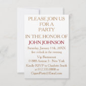 Invitation des Gentelmen de Balet Ball (Dos)