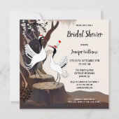 Invitation des grues japonaises Inséparables douch (Devant)